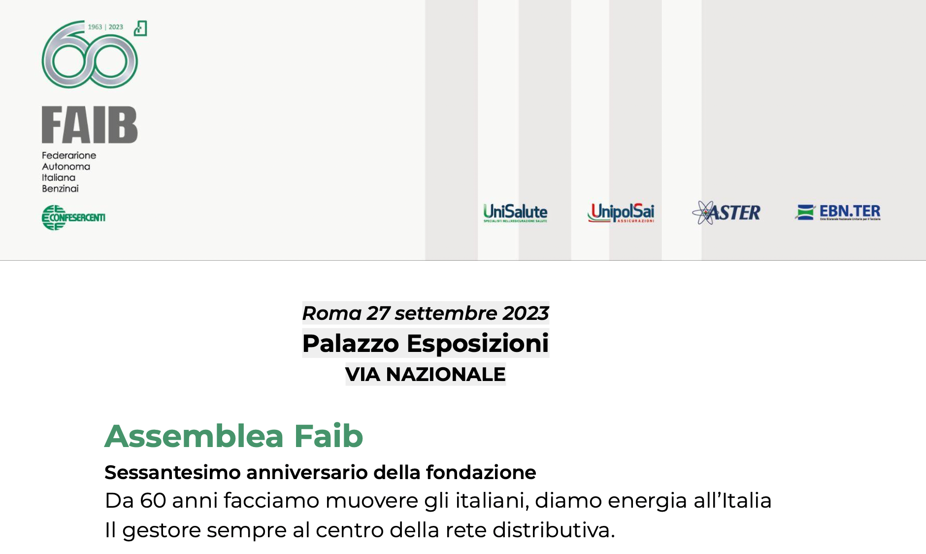 Assemblea Faib - Sessantesimo anniversario della fondazione